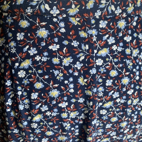 🎉HP🎉Madewell Ruffled-Edge Midi Wrap Skirt, Harvest Vine Blue - Picture 6 of 12